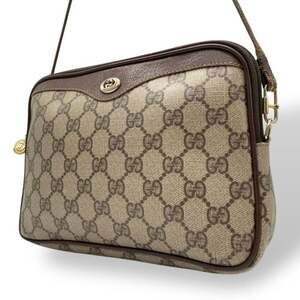 GUCCI Vintage Gucci GG Supreme Camera Bag Shoulder with Interlocking G in Bei...